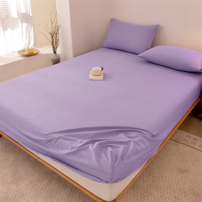 91家纺网 家纺一手货源 找家纺 柏钧家纺 新款外贸跨境电商热销款印花床笠三件套 深紫