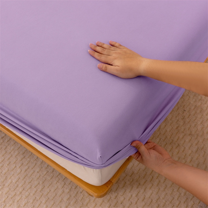 91家纺网 家纺一手货源 找家纺 柏钧家纺 新款外贸跨境电商热销款印花床笠三件套 深紫