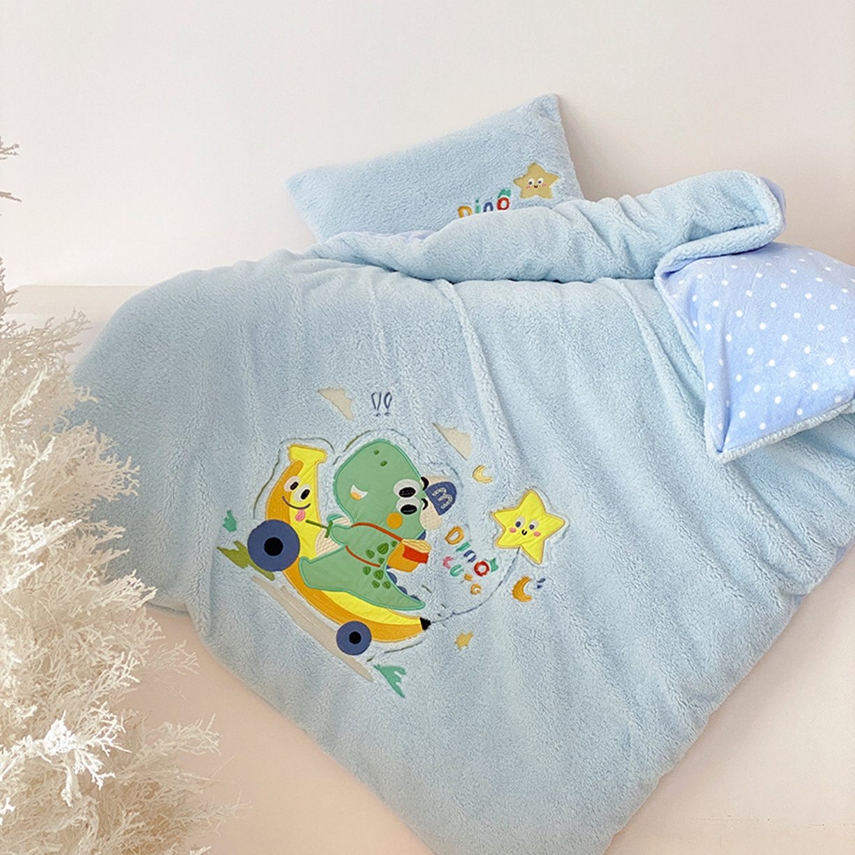 91家纺网 家纺一手货源 找家纺 （总）宝贝优选 2025新款A类保暖幼儿园儿童绒套件（绵羊绒+牛奶绒）