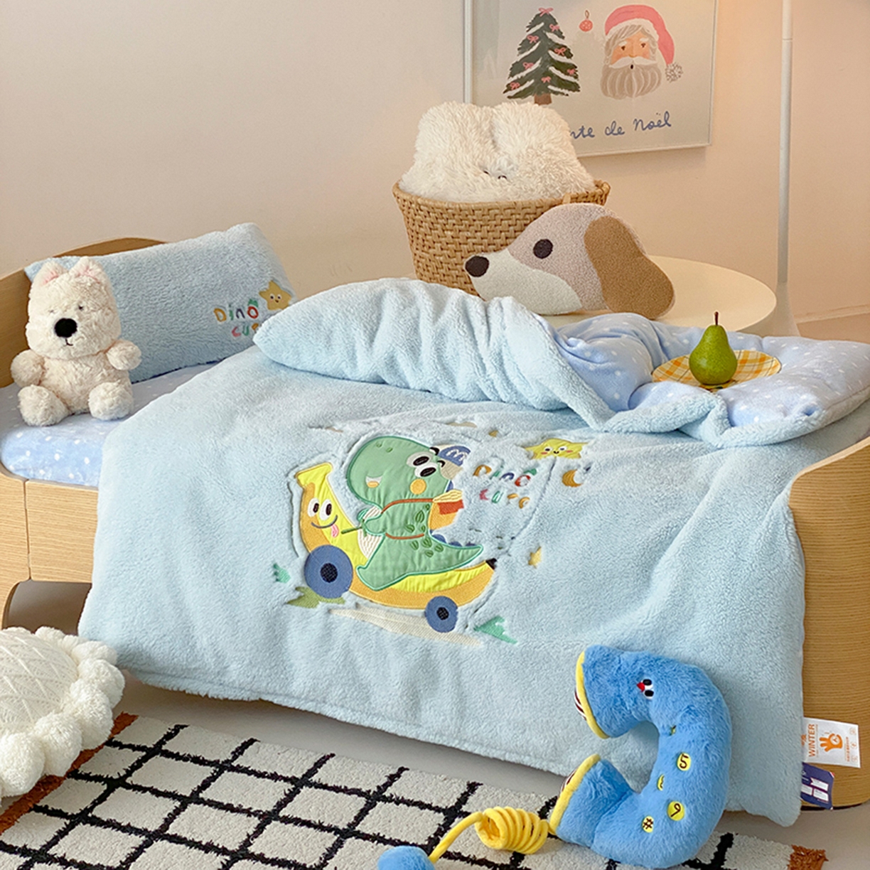 91家纺网 家纺一手货源 找家纺 （总）宝贝优选 2025新款A类保暖幼儿园儿童绒套件（绵羊绒+牛奶绒）