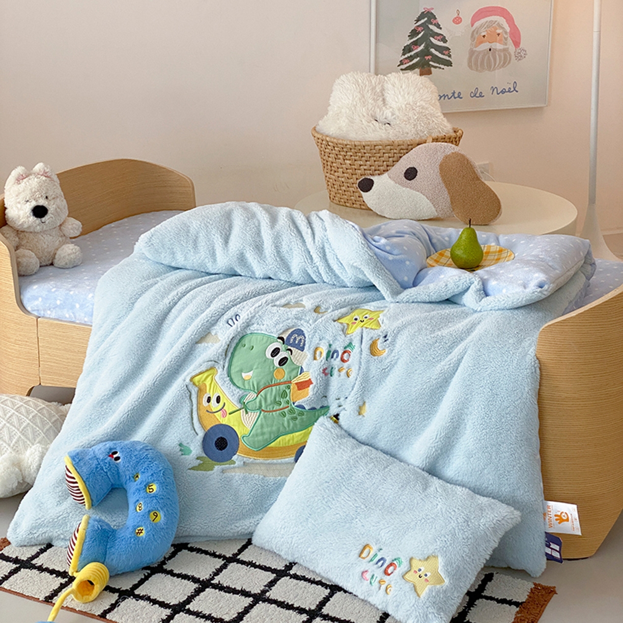 91家纺网 家纺一手货源 找家纺 （总）宝贝优选 2025新款A类保暖幼儿园儿童绒套件（绵羊绒+牛奶绒）