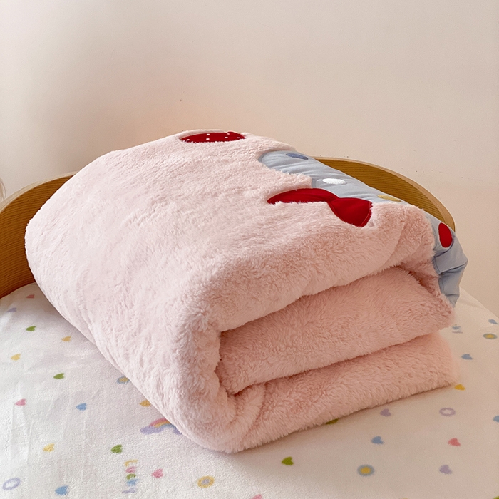 91家纺网 家纺一手货源 找家纺 宝贝优选 2025新款A类保暖幼儿园儿童绒套件（绵羊绒+牛奶绒） 巧悦女孩