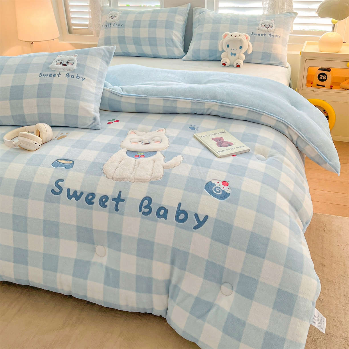 91家纺网 家纺一手货源 找家纺 （总）换种生活 2025新款A类牛奶绒贴布绣冬被被子被芯