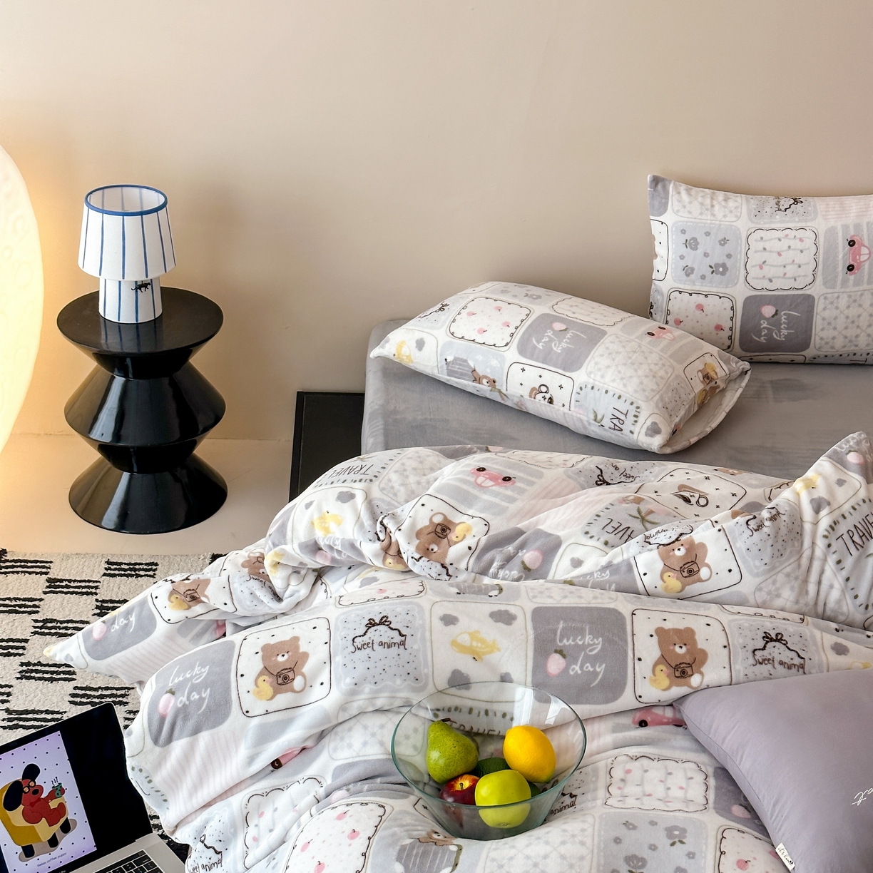 91家纺网 家纺一手货源 找家纺 （总）时光里 2025新款230克全消光印花10色专版花型四件套