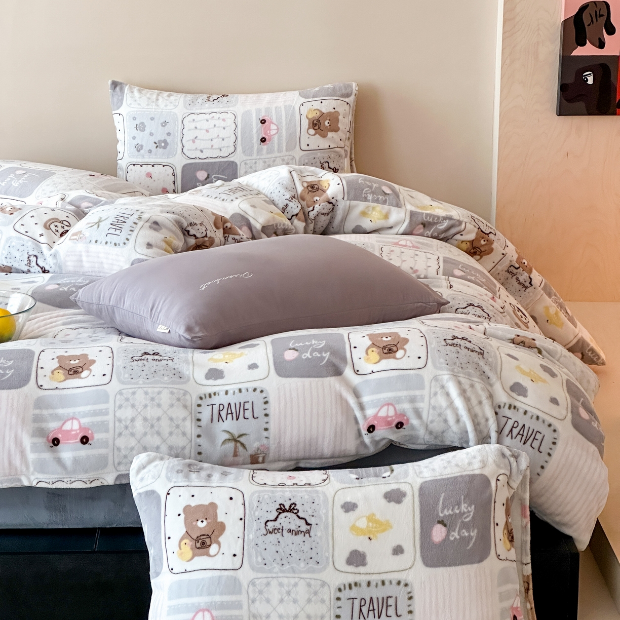 91家纺网 家纺一手货源 找家纺 （总）时光里 2025新款230克全消光印花10色专版花型四件套