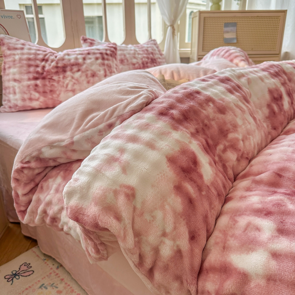 91家纺网 家纺一手货源 找家纺 （总）思诺羽床笠 2025新款泡泡牛奶绒四件套系列