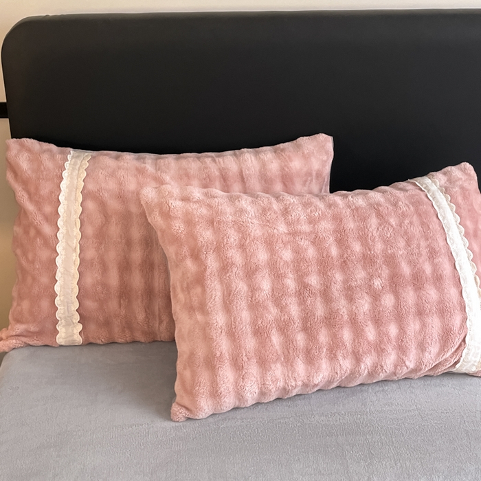 91家纺网 家纺一手货源 找家纺 （总）云玲时尚 2025新款高克重泡泡牛奶绒单被套-泡芙