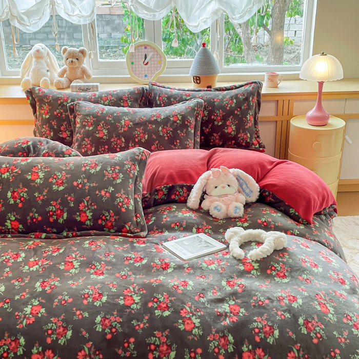 91家纺网 家纺一手货源 找家纺 （总）仟网汇 2025新款双面牛奶绒四件套