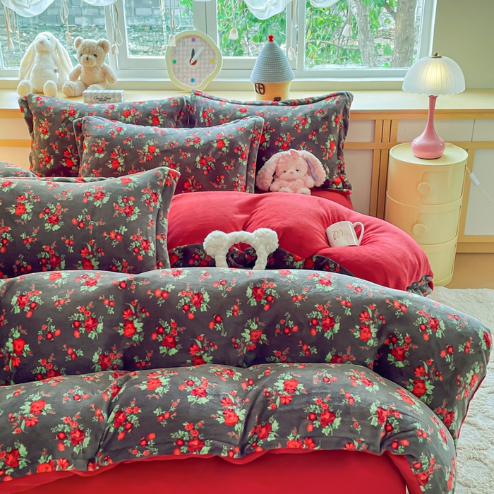 91家纺网 家纺一手货源 找家纺 （总）仟网汇 2025新款双面牛奶绒四件套