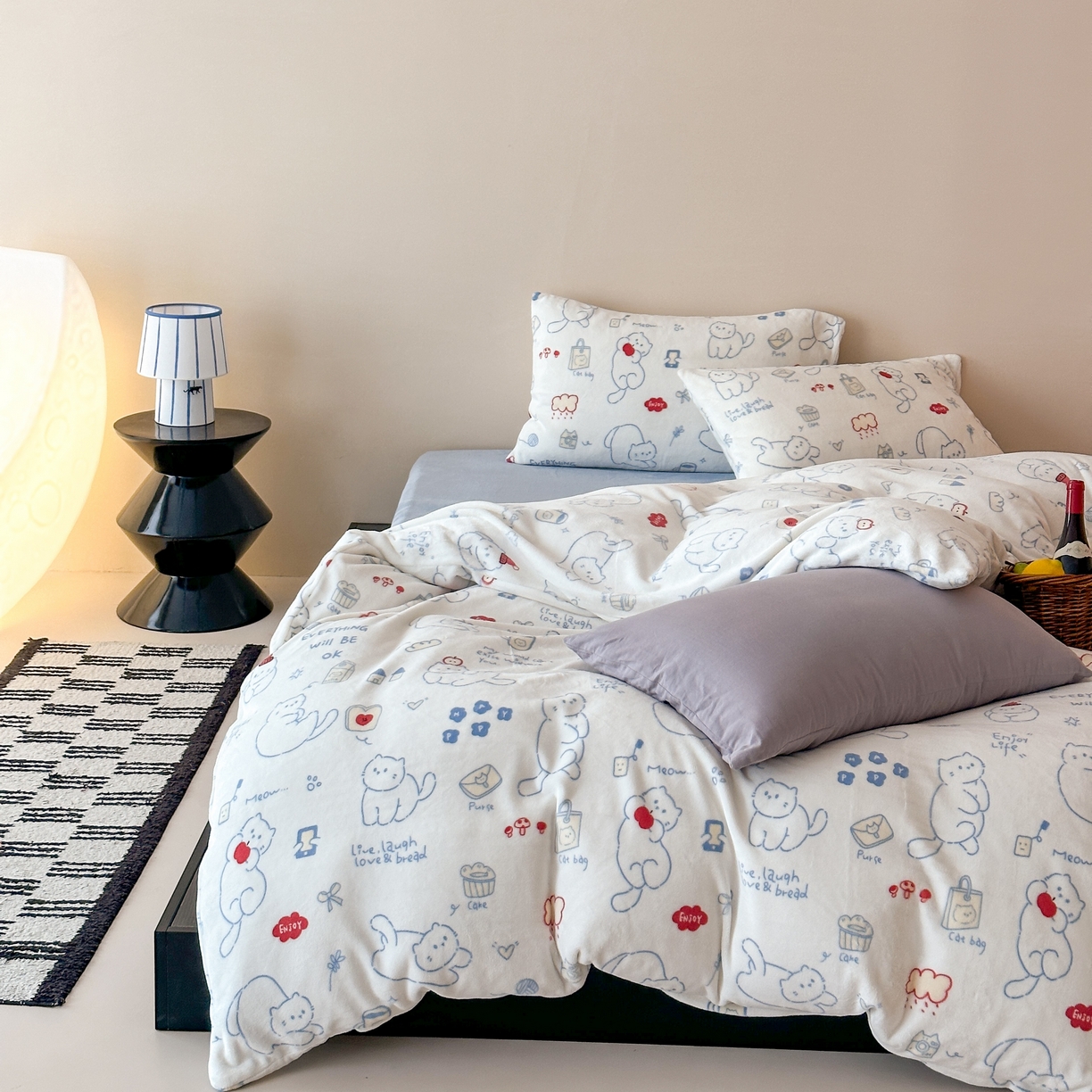 91家纺网 家纺一手货源 找家纺 （总）时光里 2025新款230克全消光印花10色专版花型四件套