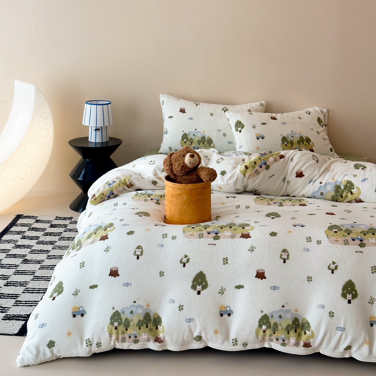 91家纺网 家纺一手货源 找家纺 （总）时光里 2025新款230克全消光印花10色专版花型四件套