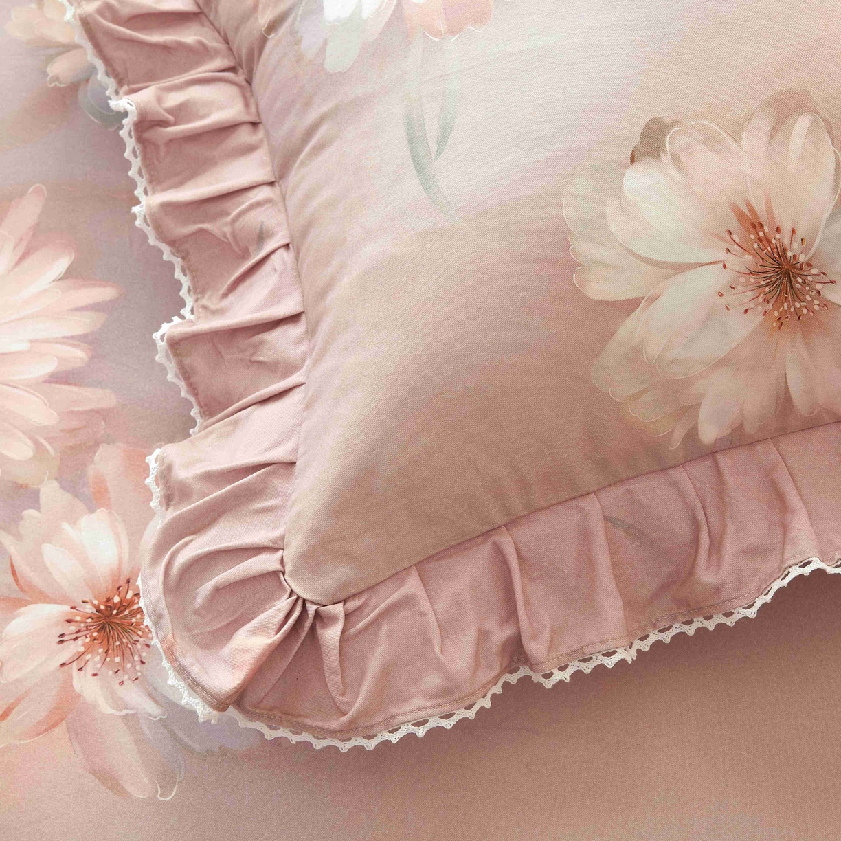 91家纺网 家纺一手货源 找家纺 缦彩 2025新款全棉纯棉磨毛枕套单枕套枕套单件 樱岛春缦紫