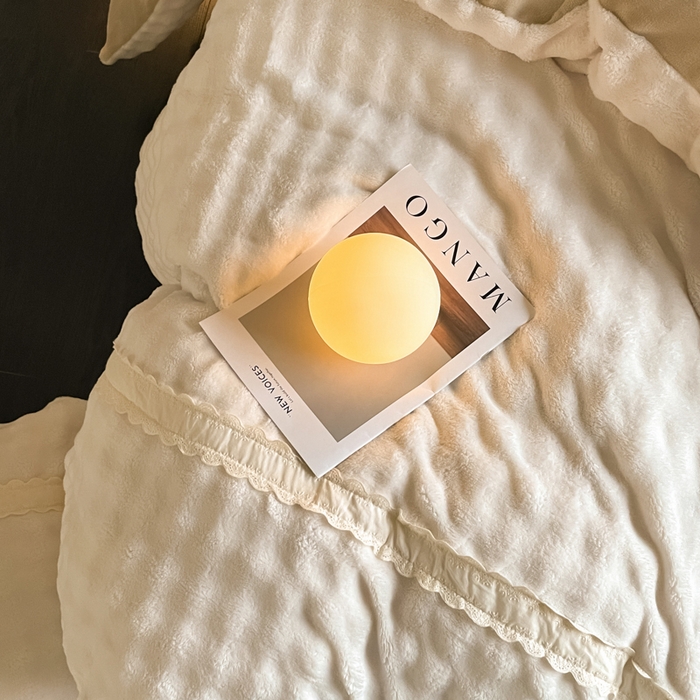 91家纺网 家纺一手货源 找家纺 云玲时尚 2025新款高克重泡泡牛奶绒四件套-泡芙 泡芙-奶咖