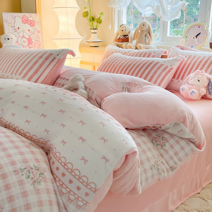 91家纺网 家纺一手货源 找家纺 （总）仟网汇 2025新款双面牛奶绒四件套