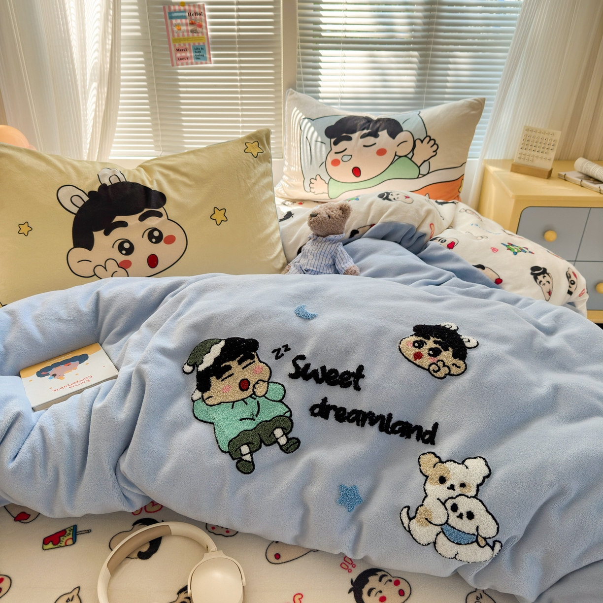 91家纺网 家纺一手货源 找家纺 （总）云锦家居 2025新款秋冬小清新高克重牛奶绒毛巾绣四件套