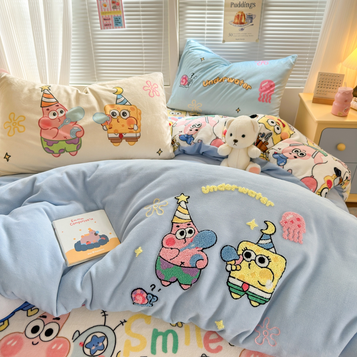 91家纺网 家纺一手货源 找家纺 （总）云锦家居 2025新款秋冬小清新高克重牛奶绒毛巾绣四件套