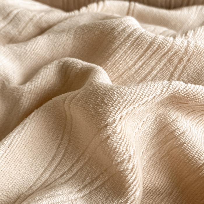 91家纺网 家纺一手货源 找家纺 云玲时尚 2025新款高克重牛奶绒雕花四件套-波浪 波浪杏色