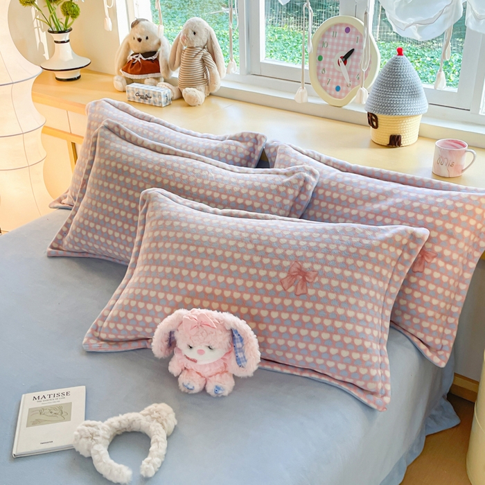 91家纺网 家纺一手货源 找家纺 仟网汇 2025新款双面牛奶绒四件套 朵缦