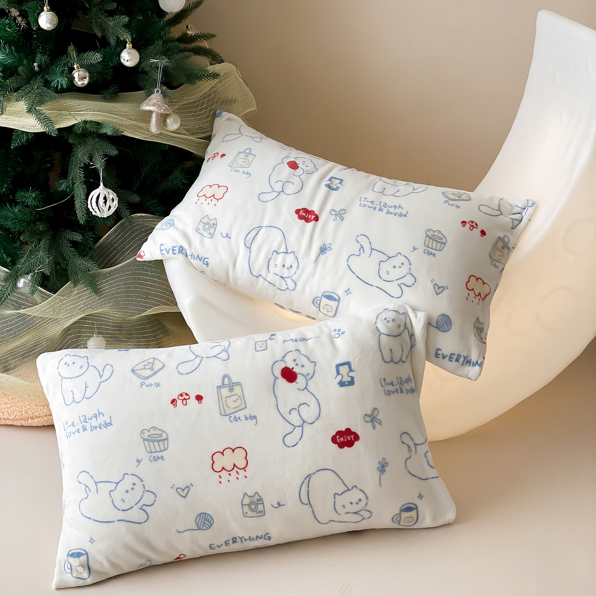 91家纺网 家纺一手货源 找家纺 （总）时光里 2025新款230克全消光印花牛奶绒系列单枕套