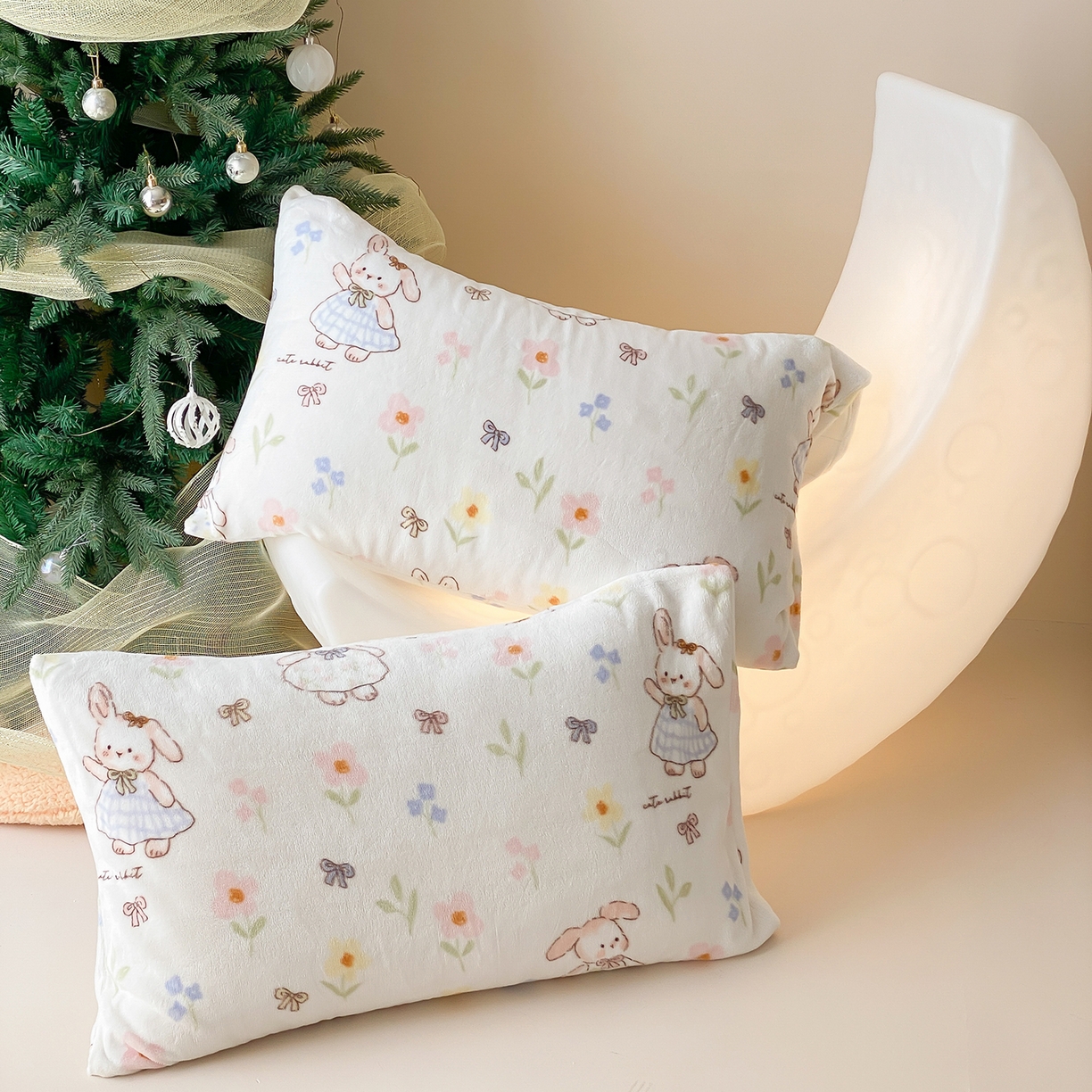 91家纺网 家纺一手货源 找家纺 （总）时光里 2025新款230克全消光印花牛奶绒系列单枕套