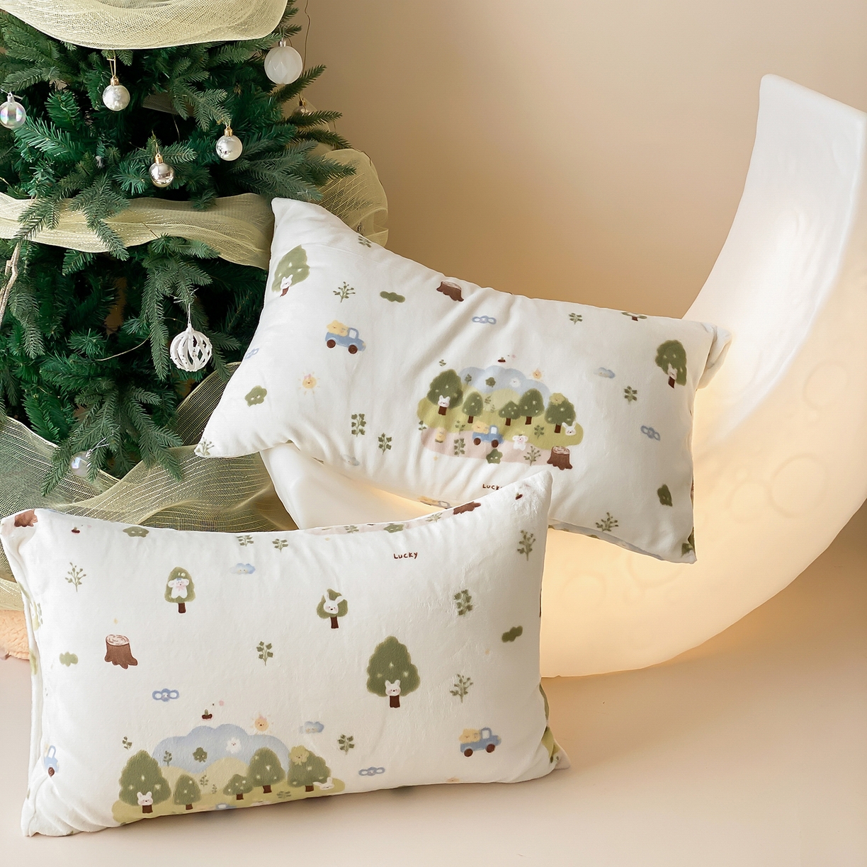 91家纺网 家纺一手货源 找家纺 （总）时光里 2025新款230克全消光印花牛奶绒系列单枕套