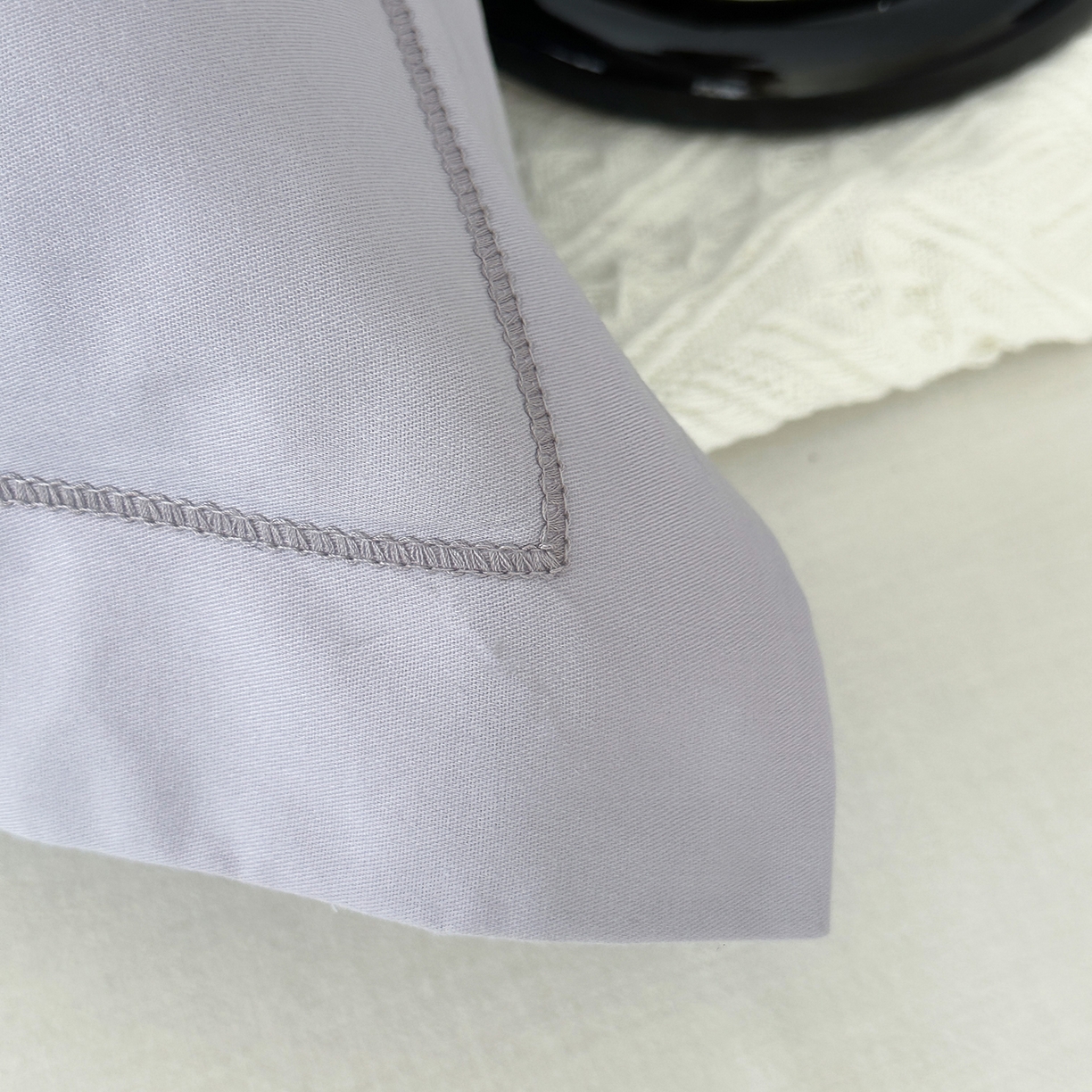 91家纺网 家纺一手货源 找家纺 宝时兰 2025新款加厚100%全棉枕套单品磨毛纯棉单件（带一字绣工艺） 丁香紫