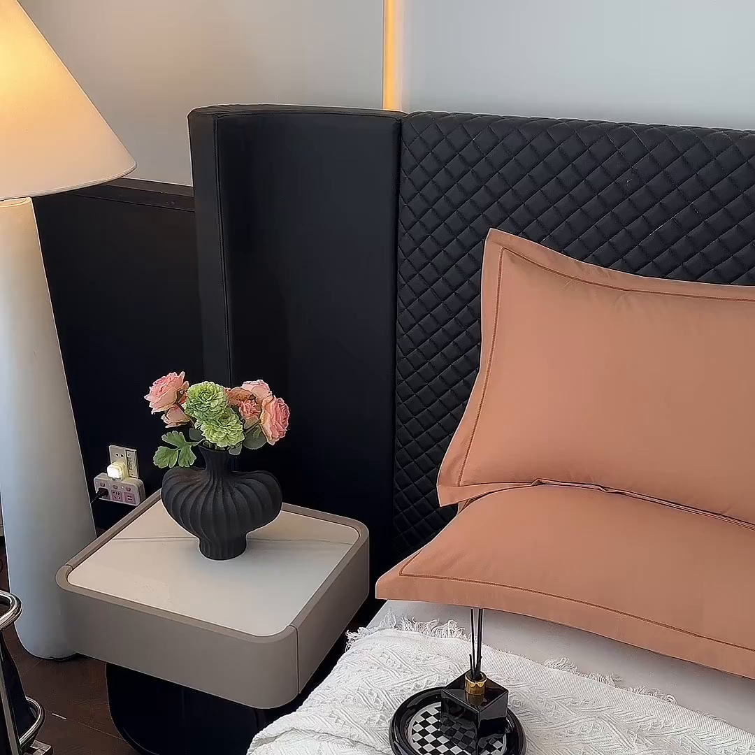 91家纺网 家纺一手货源 找家纺 宝时兰 2025新款加厚100%全棉枕套单品磨毛纯棉单件（带一字绣工艺） 琥珀橙