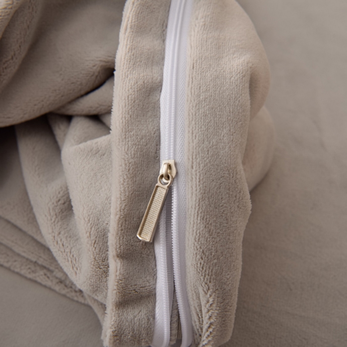 91家纺网 家纺一手货源 找家纺 米奈家居 2025新款A类高克重婴儿绒四件套-吉娜系列 绅士灰