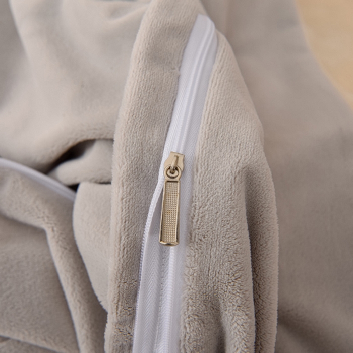 91家纺网 家纺一手货源 找家纺 米奈家居 2025新款A类高克重婴儿绒四件套-吉娜系列 奶昔白+浅灰