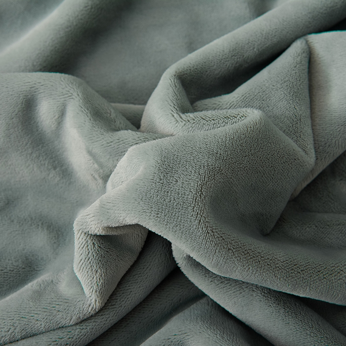 91家纺网 家纺一手货源 找家纺 米奈家居 2025新款A类高克重婴儿绒四件套-吉娜系列 孔雀绿