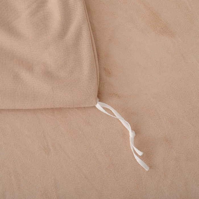 91家纺网 家纺一手货源 找家纺 米奈家居 2025新款A类高克重婴儿绒四件套-吉娜系列 浅杏色