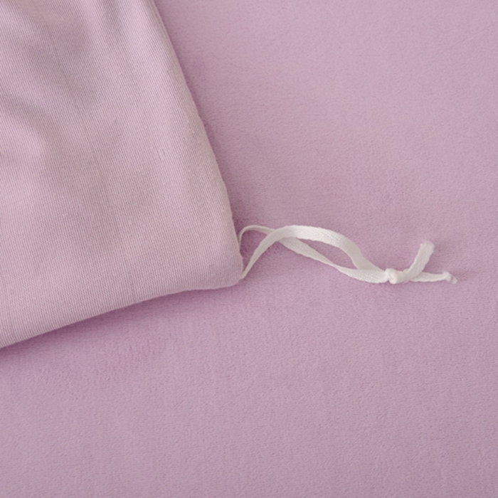 91家纺网 家纺一手货源 找家纺 米奈家居 2025新款A类高克重婴儿绒四件套-吉娜系列 芋泥紫