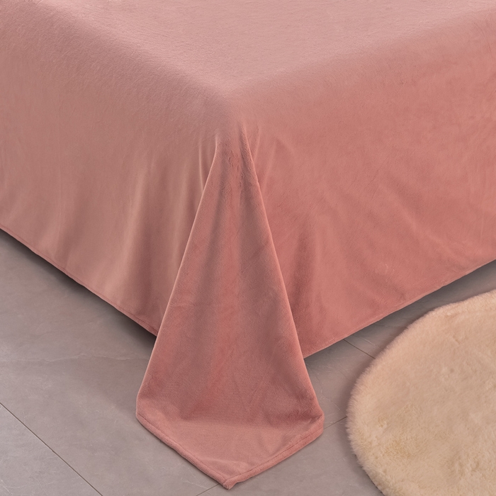 91家纺网 家纺一手货源 找家纺 米奈家居 2025新款A类高克重婴儿绒四件套-吉娜系列 西瓜粉