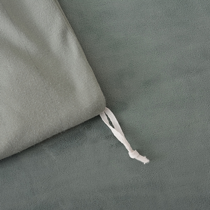 91家纺网 家纺一手货源 找家纺 米奈家居 2025新款A类高克重婴儿绒四件套-吉娜系列 孔雀绿