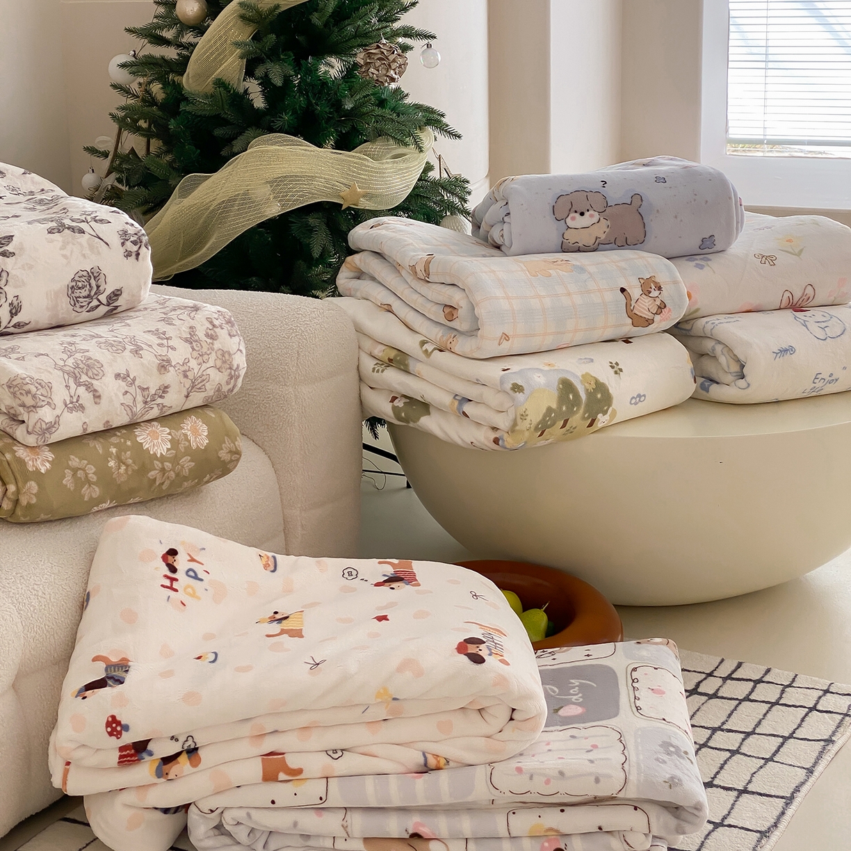 91家纺网 家纺一手货源 找家纺 （总）时光里 2025新款230克全消光印花牛奶绒系列单被套