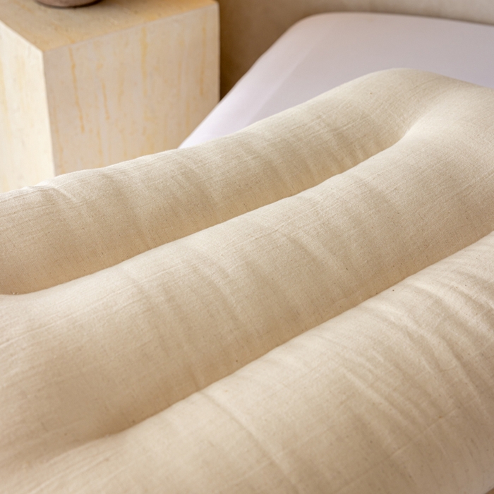 91家纺网 家纺一手货源 找家纺 昕科 2025新款自然棉麻枕-生态棉麻枕头成人性价比亚麻枕芯 自然棉麻枕-低枕/一只装