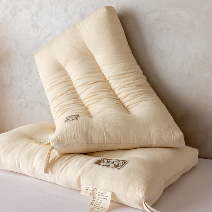 91家纺网 家纺一手货源 找家纺 昕科 2025新款自然棉麻枕-生态棉麻枕头成人性价比亚麻枕芯 自然棉麻枕-低枕/一只装