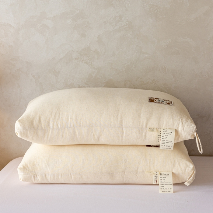 91家纺网 家纺一手货源 找家纺 昕科 2025新款自然棉麻枕-生态棉麻枕头成人性价比亚麻枕芯 自然棉麻枕-高枕/一只装