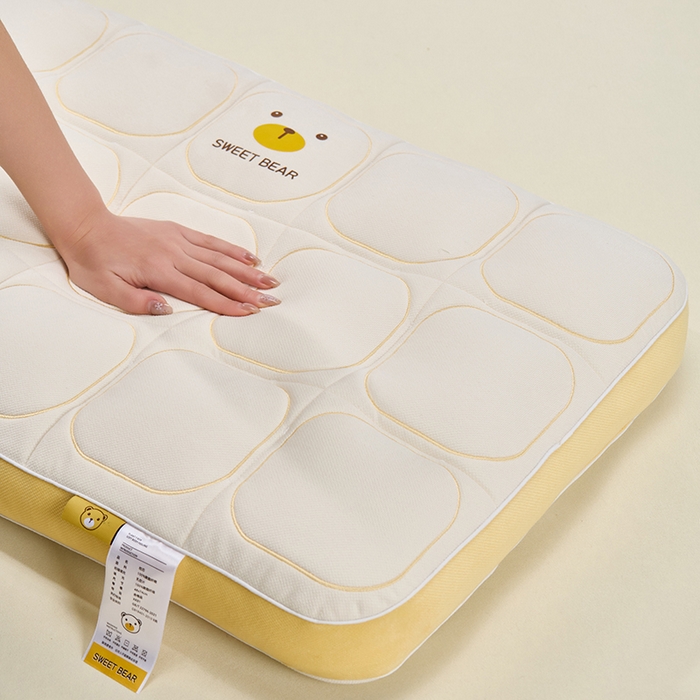 91家纺网 家纺一手货源 找家纺 昕科 2025新款小熊豆乳面包枕-乳胶片定型枕头卡通萌趣成人立体枕芯 豆乳面包枕-白色/一对装