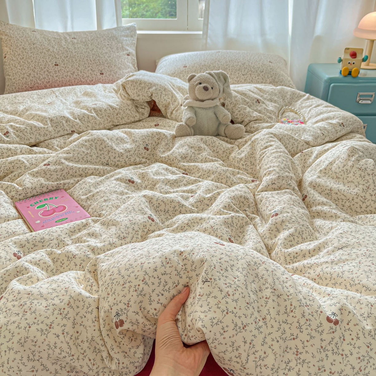 91家纺网 家纺一手货源 找家纺 （总）仟网汇 2025新款全棉纯棉层纱四件套