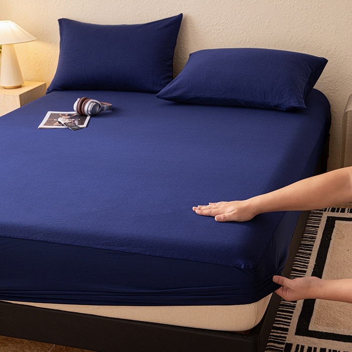 91家纺网 家纺一手货源 找家纺 （总）百寐 2025新款纯色耐脏亚朵同款深度睡眠床笠枕套床笠保护套单床笠单品床笠单件床笠