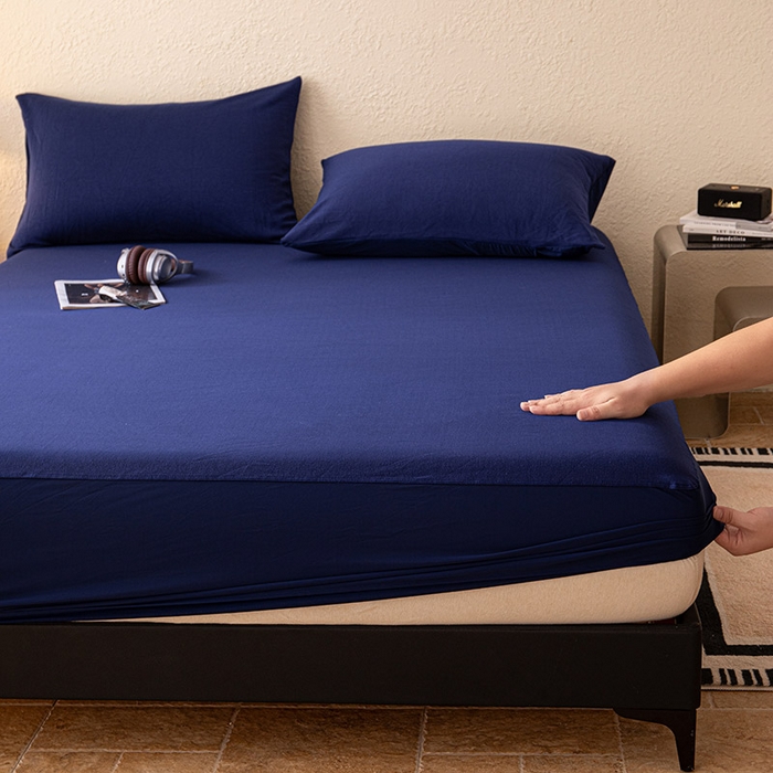 91家纺网 家纺一手货源 找家纺 （总）百寐 2025新款纯色耐脏亚朵同款深度睡眠床笠枕套床笠保护套单床笠单品床笠单件床笠