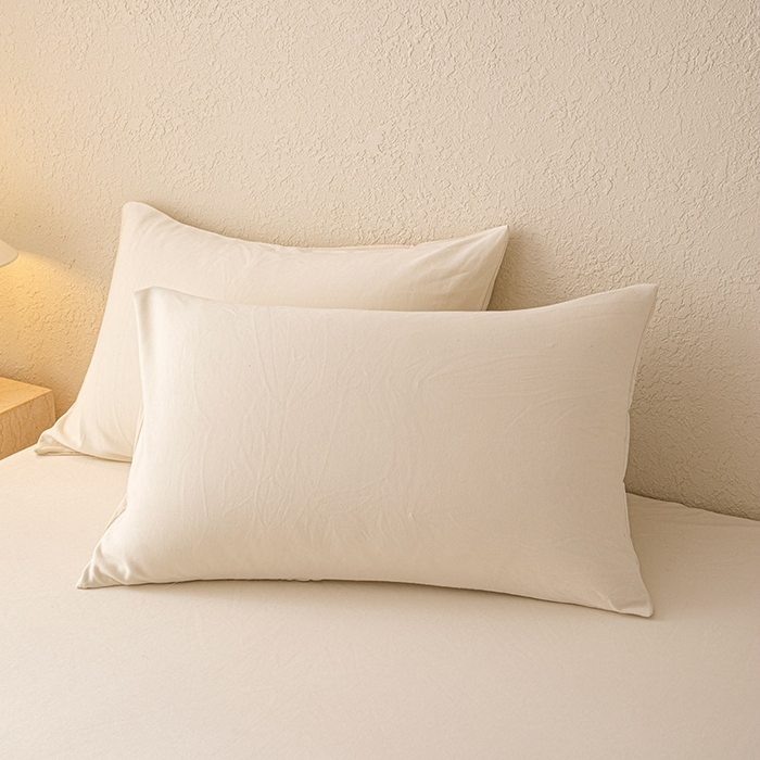 91家纺网 家纺一手货源 找家纺 百寐 2025新款纯色耐脏亚朵同款深度睡眠床笠枕套床笠保护套单床笠单品床笠单件床笠 奶油黄