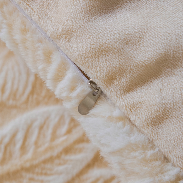 91家纺网 家纺一手货源 找家纺 诺梵家纺 2025新款立体兔毛烂花四件套 蝶梦-黄