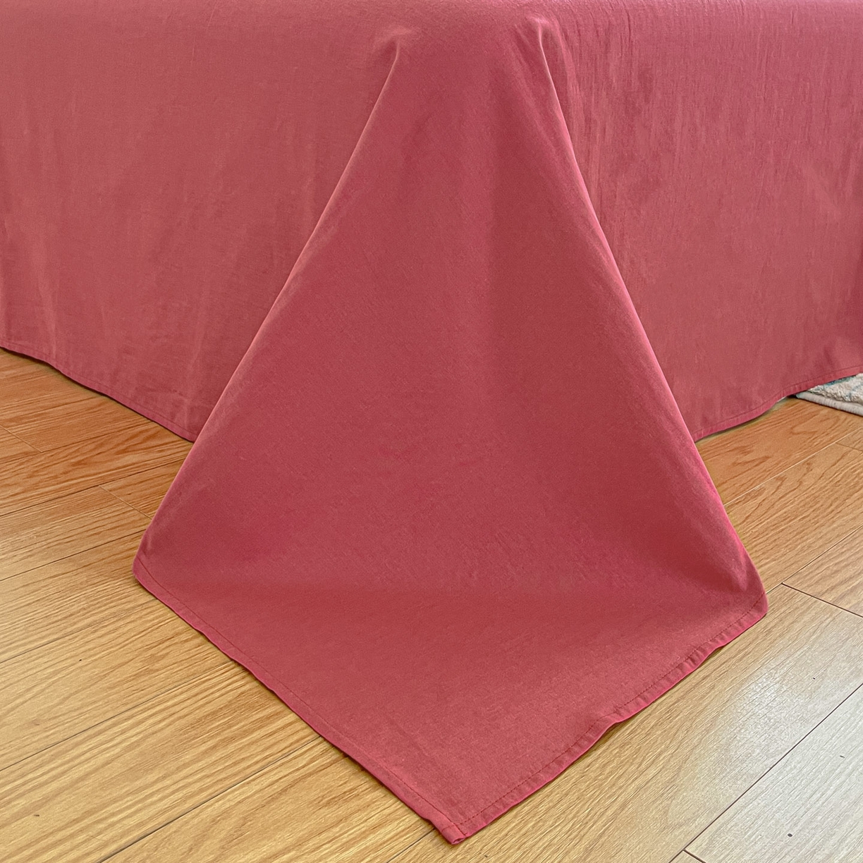 91家纺网 家纺一手货源 找家纺 仟网汇 2025新款全棉纯棉层纱四件套 小确幸