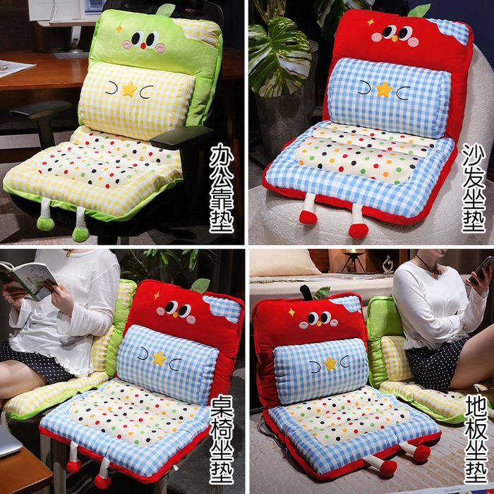 91家纺网 家纺一手货源 找家纺 （总）仟亿莱 2025新款大眼苹果格子波点护腰横条坐垫垫子