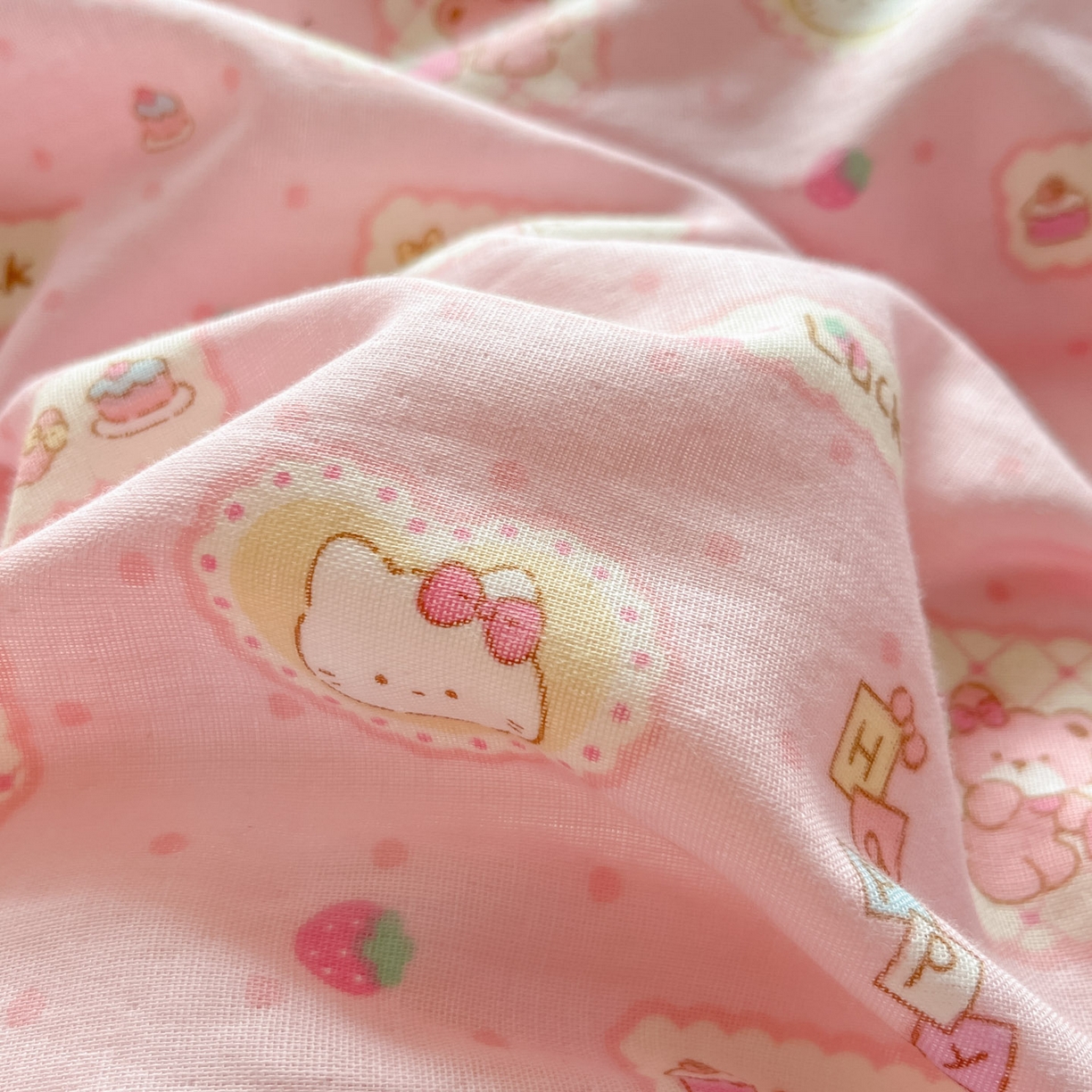 91家纺网 家纺一手货源 找家纺 仟网汇 2025新款全棉纯棉层纱四件套 幸运喵