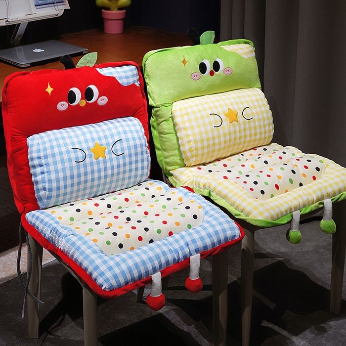 91家纺网 家纺一手货源 找家纺 仟亿莱 2025新款大眼苹果格子波点护腰横条坐垫垫子 组合图仅供参考不可下单