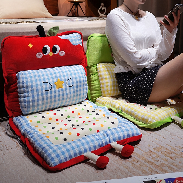 91家纺网 家纺一手货源 找家纺 （总）仟亿莱 2025新款大眼苹果格子波点护腰横条坐垫垫子