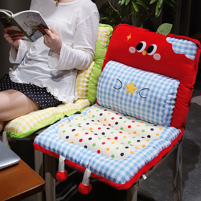 91家纺网 家纺一手货源 找家纺 （总）仟亿莱 2025新款大眼苹果格子波点护腰横条坐垫垫子